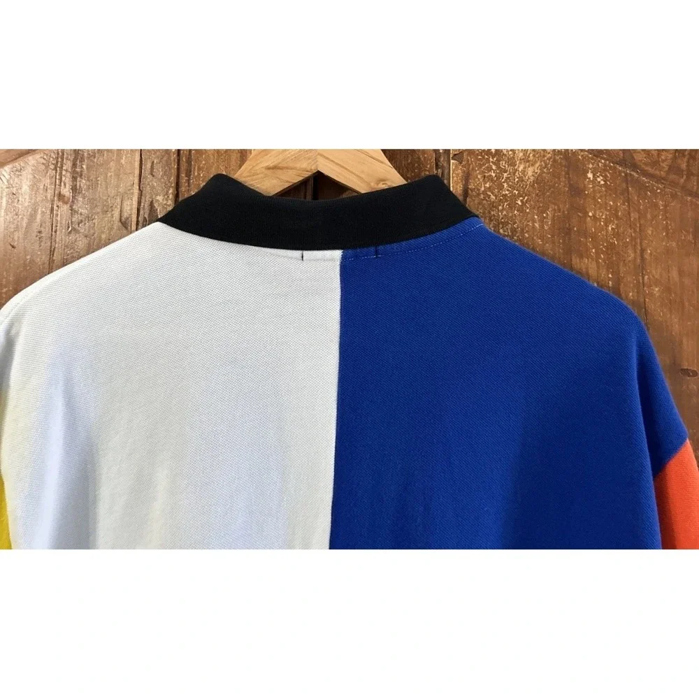 Polo Ralph Lauren COLORBLOCK‎ Shirt BIG MULTI-COLOR Rainbow PONY Large Tall LT
